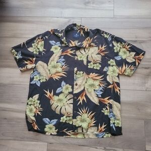 Caribbean Joe Hawaiian Silk Shirt